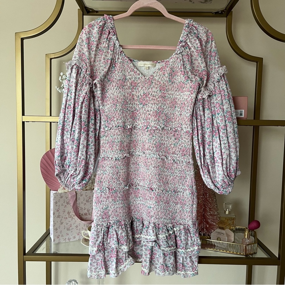 LoveShackFancy Ensley Smocked Dress Size XS - Picture 3 of 8